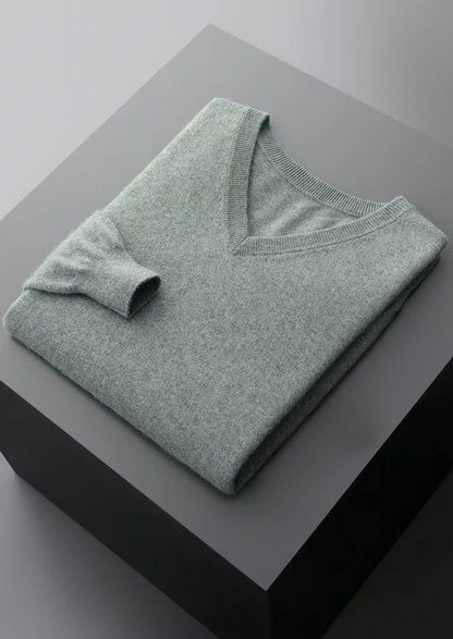 Pure Extra-Fine Merino Wool Classic V-Neck Sweater - photo 14