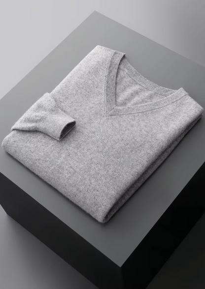 Pure Extra-Fine Merino Wool Classic V-Neck Sweater - photo 9