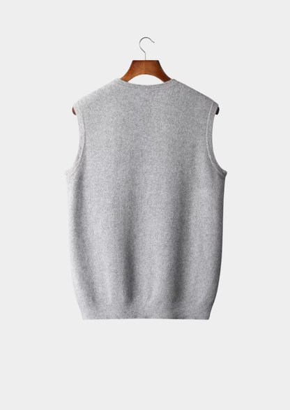 Pure Extra-Fine Merino Wool Crewneck Vest - photo 2