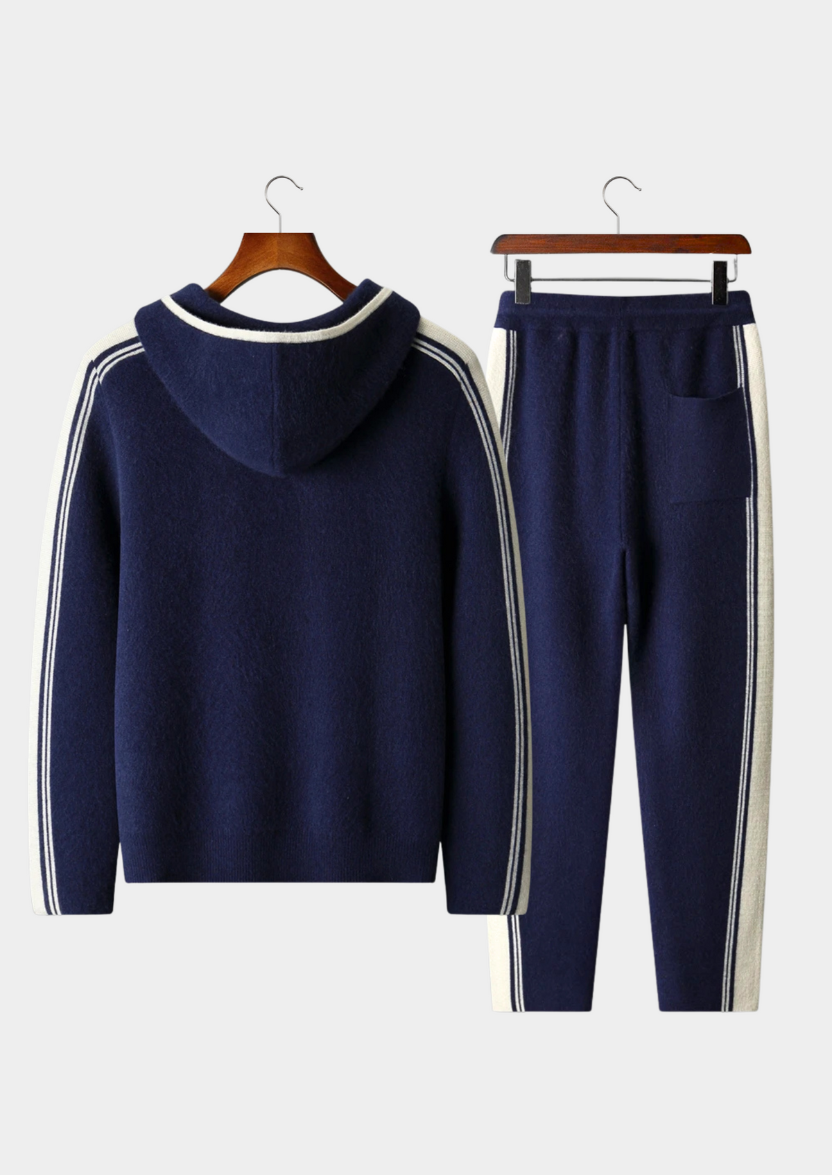 Pure Extra-Fine Merino Wool Navy Blue Damien Set - photo 2