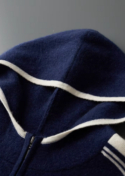 Pure Extra-Fine Merino Wool Navy Blue Damien Set - photo 7
