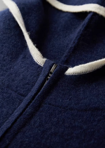 Pure Extra-Fine Merino Wool Navy Blue Damien Set - photo 8