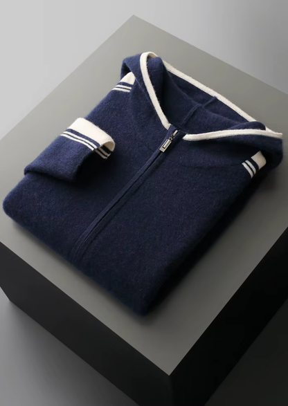 Pure Extra-Fine Merino Wool Navy Blue Damien Set - photo 9