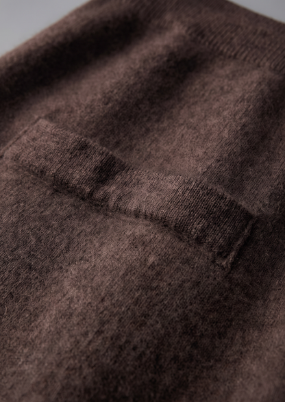 Pure Extra-Fine Merino Wool Dark Brown Luzzo Set - photo 7