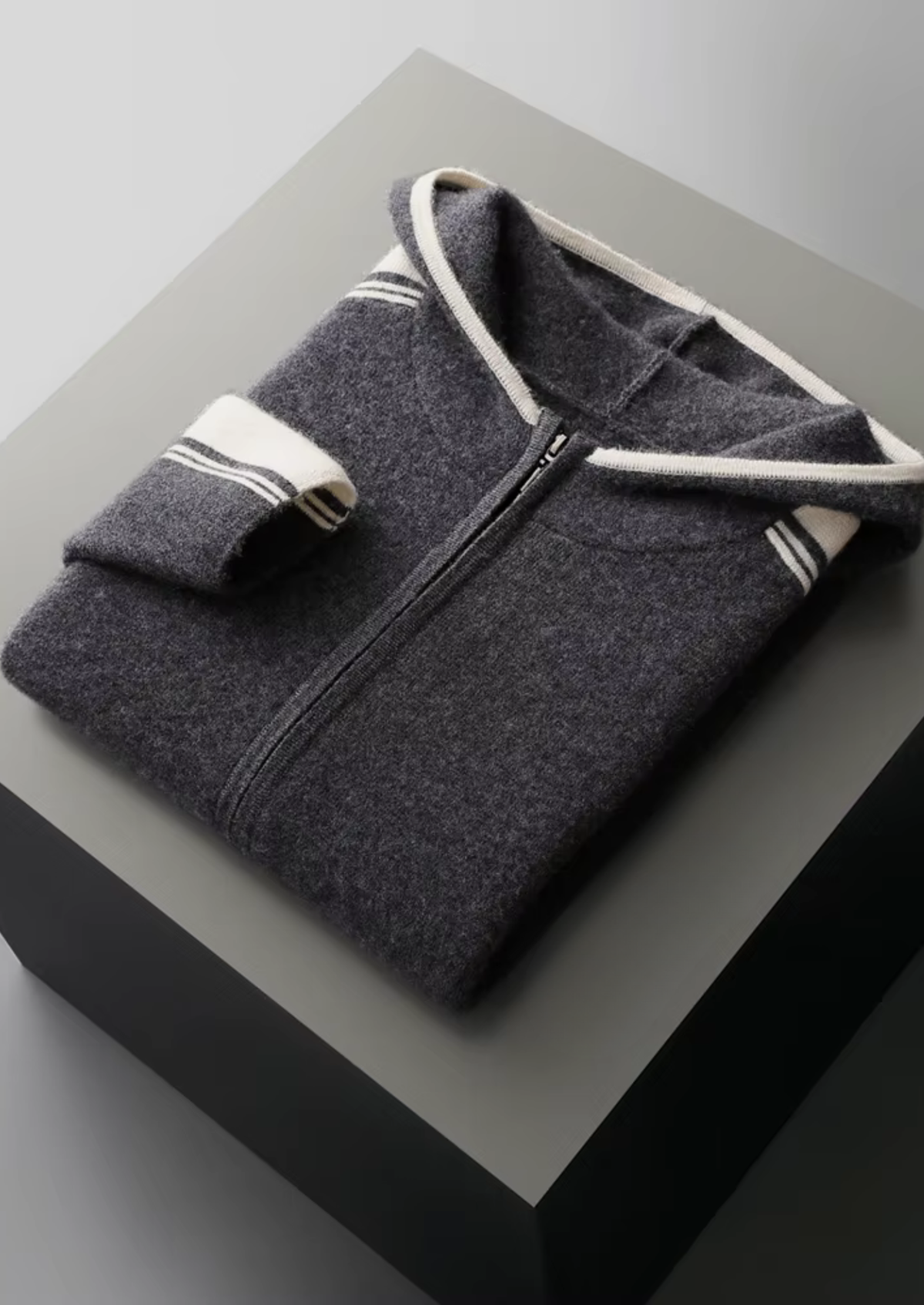 Pure Extra-Fine Merino Wool Dark Gray Damien Set - photo 7