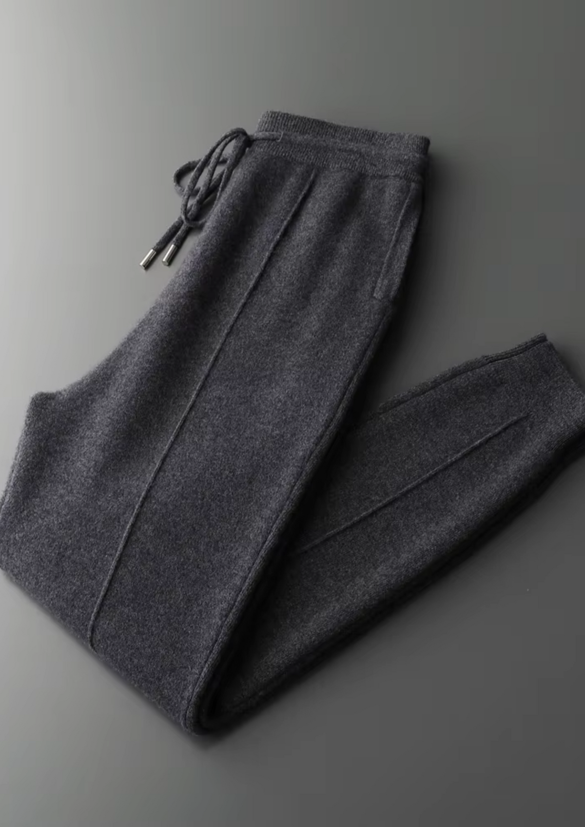 Pure Extra-Fine Merino Wool Dark Gray Luzzo Set - photo 3