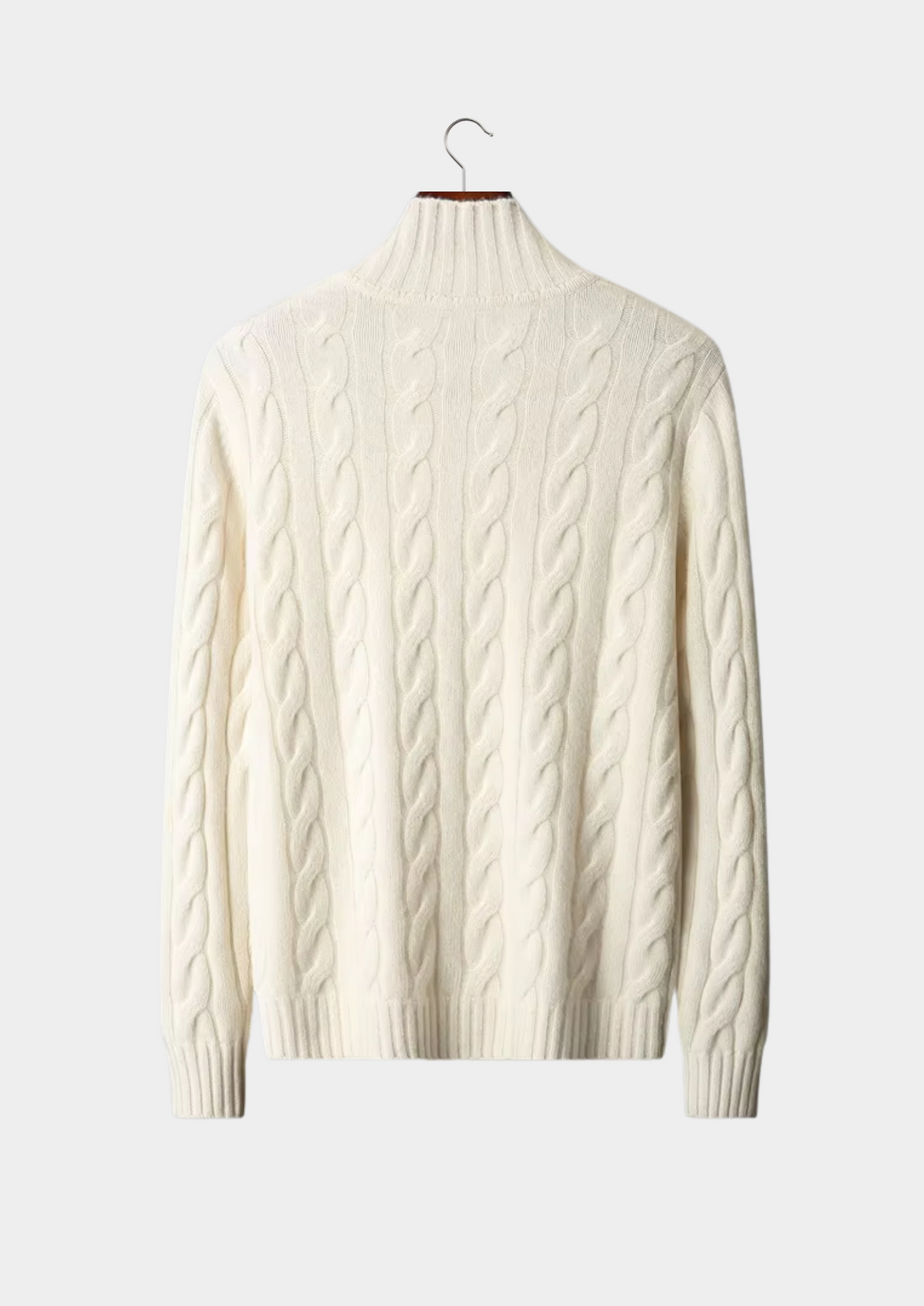 Pure Extra-Fine Merino Wool Dual-Zip Cable Cardigan - photo 2