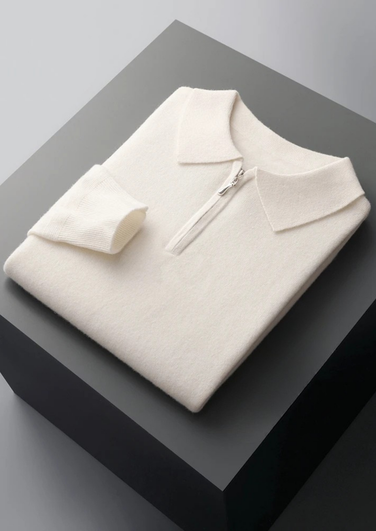 Pure Extra-Fine Merino Wool Half Zip Polo - photo 12