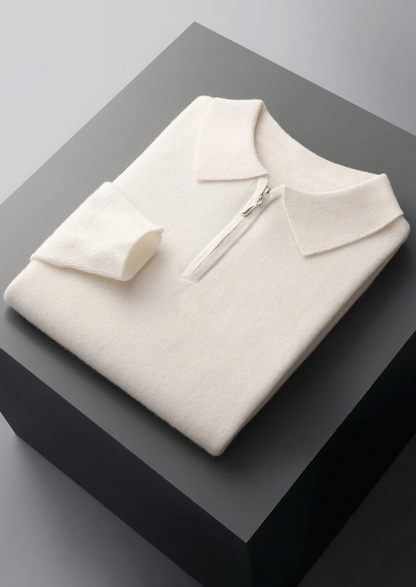 Pure Extra-Fine Merino Wool Half Zip Polo - photo 12