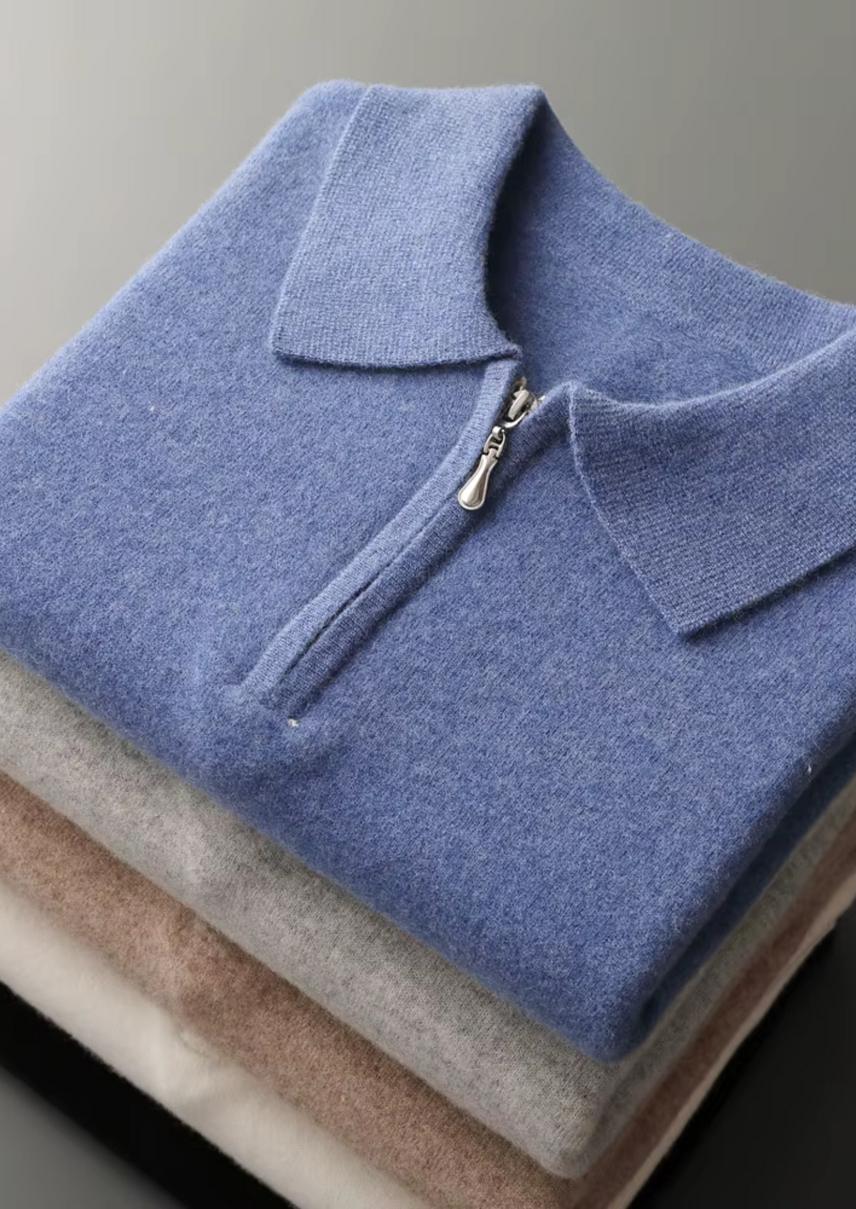 Pure Extra-Fine Merino Wool Half Zip Polo - photo 16