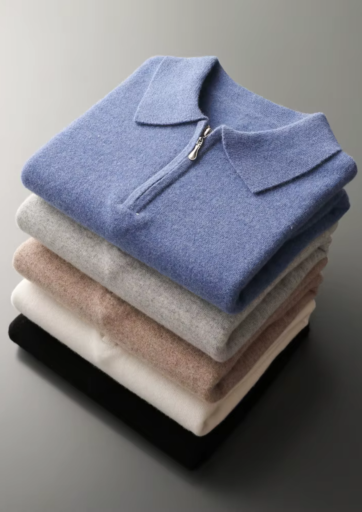 Pure Extra-Fine Merino Wool Half Zip Polo - photo 17