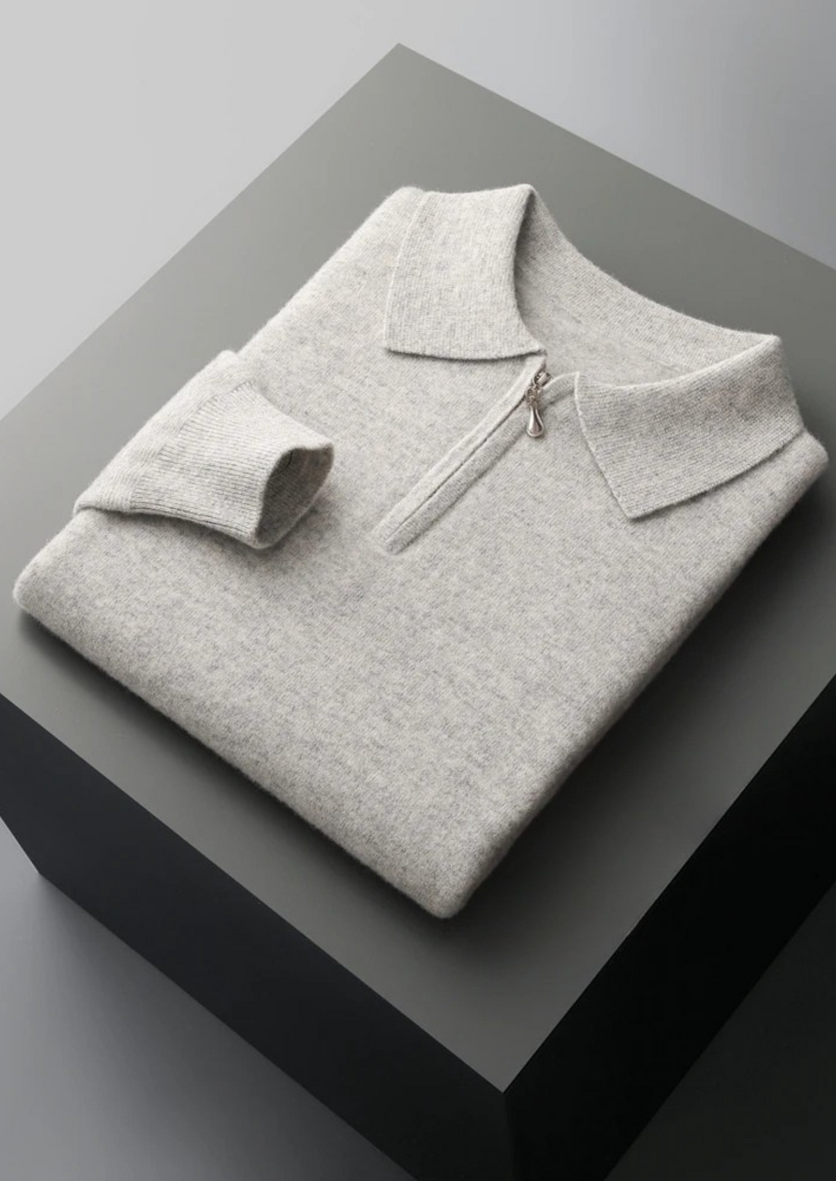 Pure Extra-Fine Merino Wool Half Zip Polo - photo 3