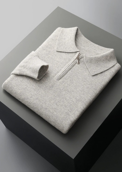 Pure Extra-Fine Merino Wool Half Zip Polo - photo 3