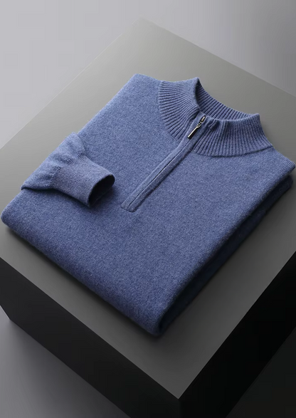 Merino Wool Half Zip Sweater, Sand - photo 10