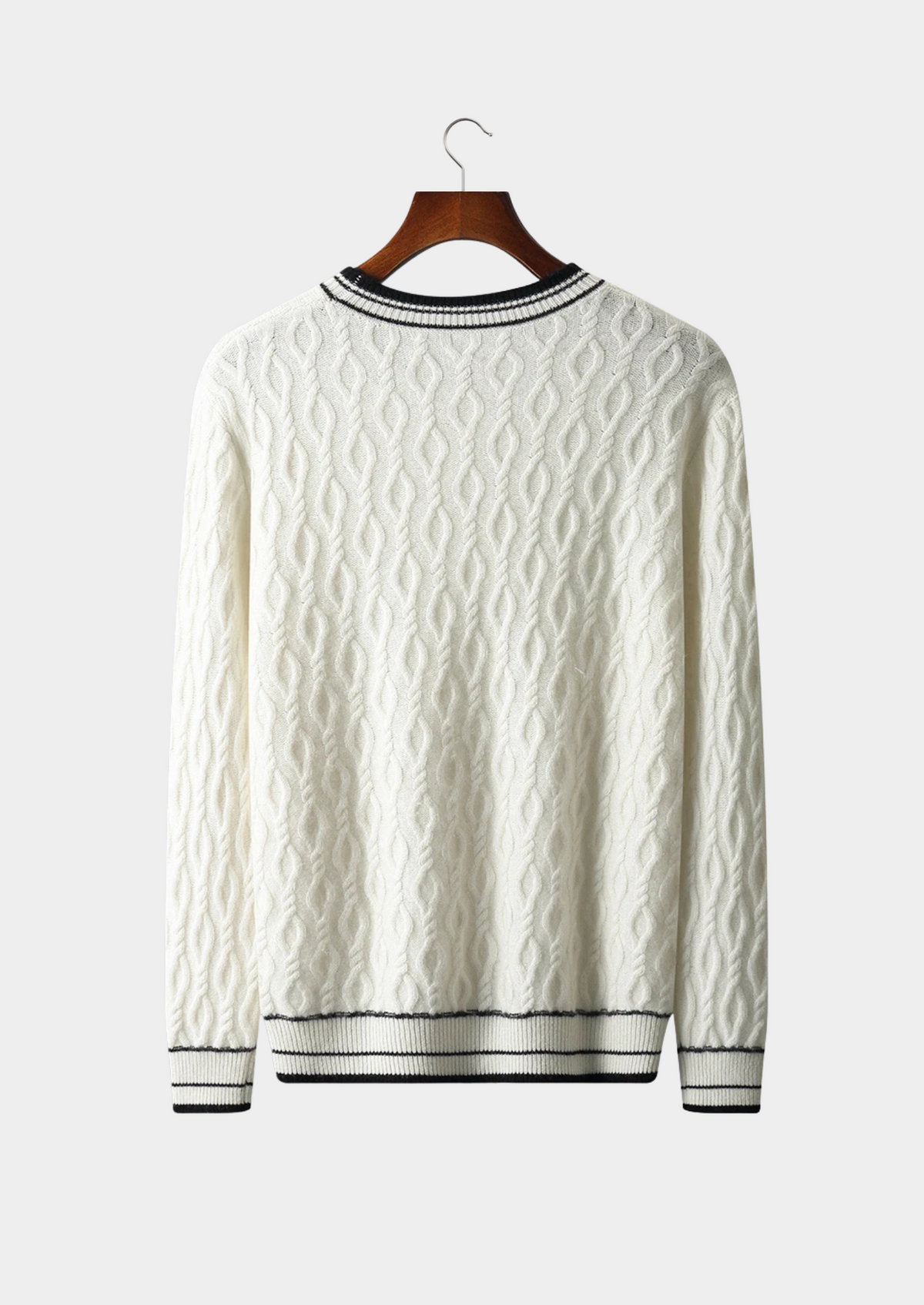 Pure Extra-Fine Merino Wool Jacquard Crewneck - photo 2