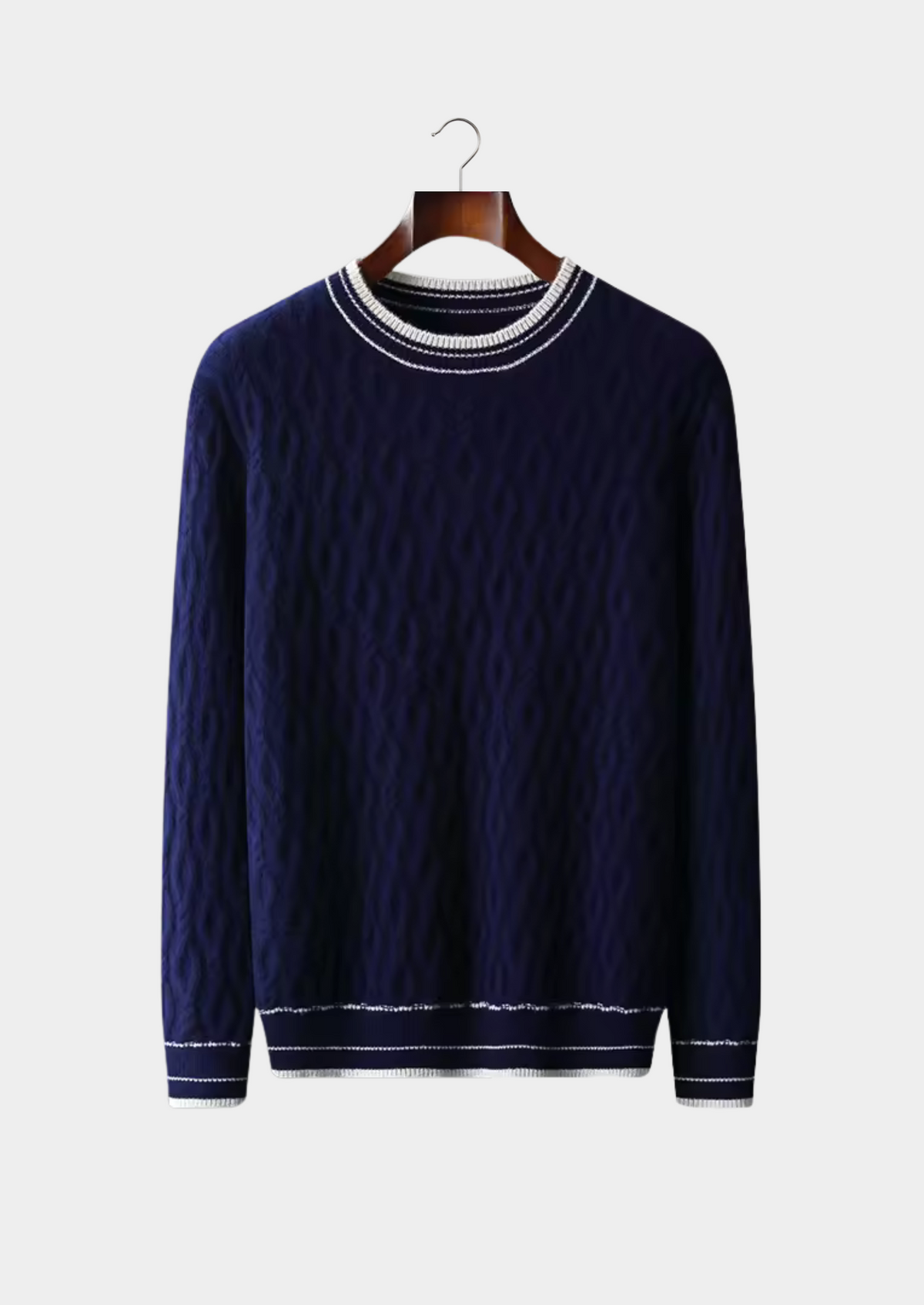 Pure Extra-Fine Merino Wool Jacquard Crewneck - photo 4