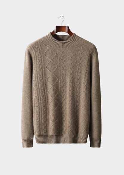 Pure Extra-Fine Merino Wool Jacquard Mockneck - photo 7
