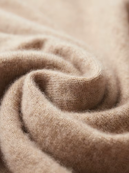 Pure Extra-Fine Merino Wool Beige Leisure Hoodie - photo 6