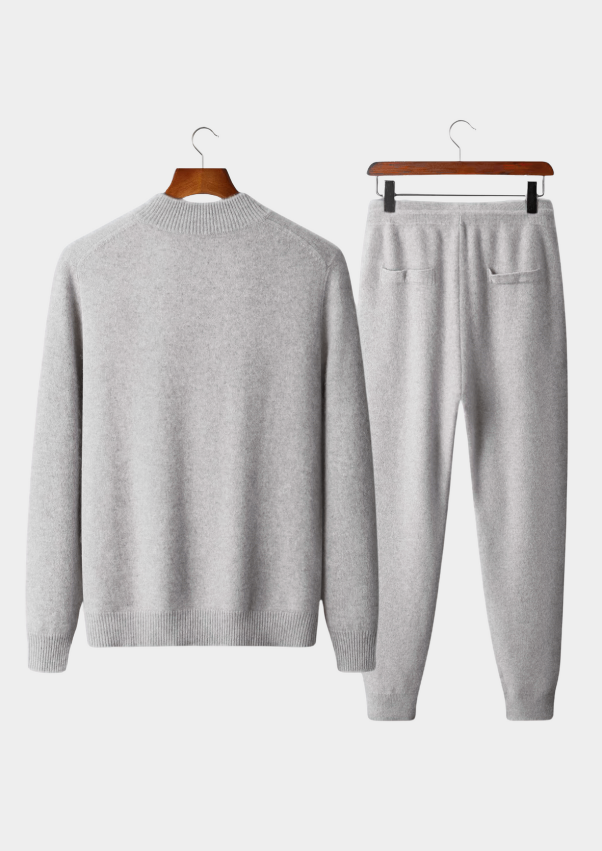 Pure Extra-Fine Merino Wool Light Gray Luzzo Set - photo 2