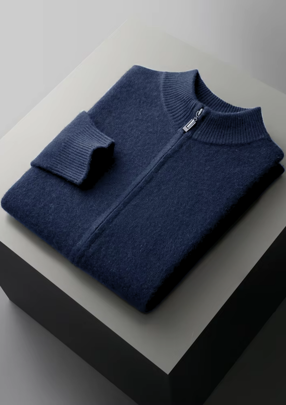 Pure Extra-Fine Merino Wool Navy Blue Luzzo Set - photo 2