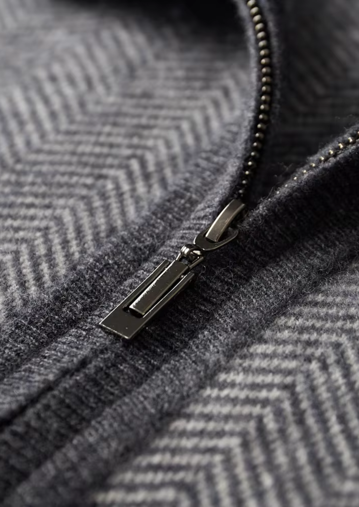 Pure Extra-Fine Merino Wool Gray Herringbone Set - photo 4