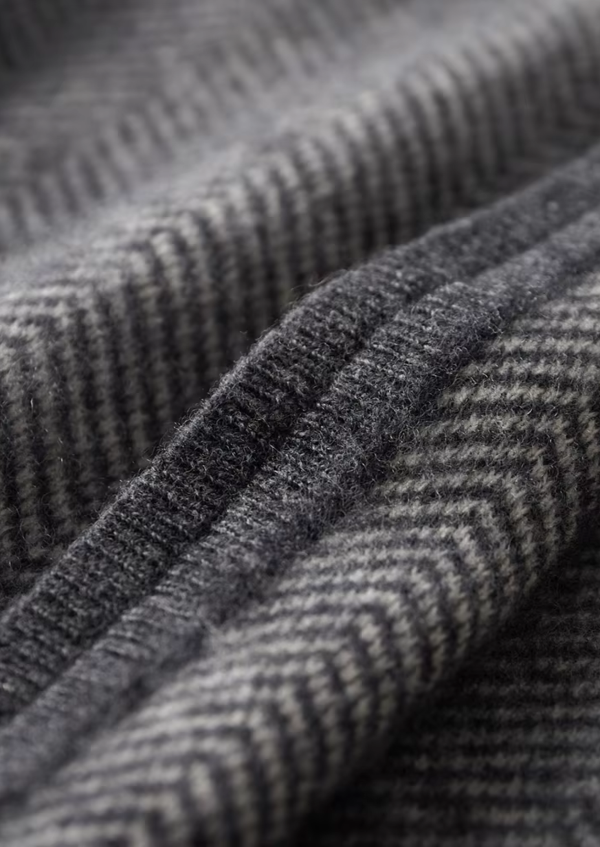 Pure Extra-Fine Merino Wool Gray Herringbone Set - photo 9
