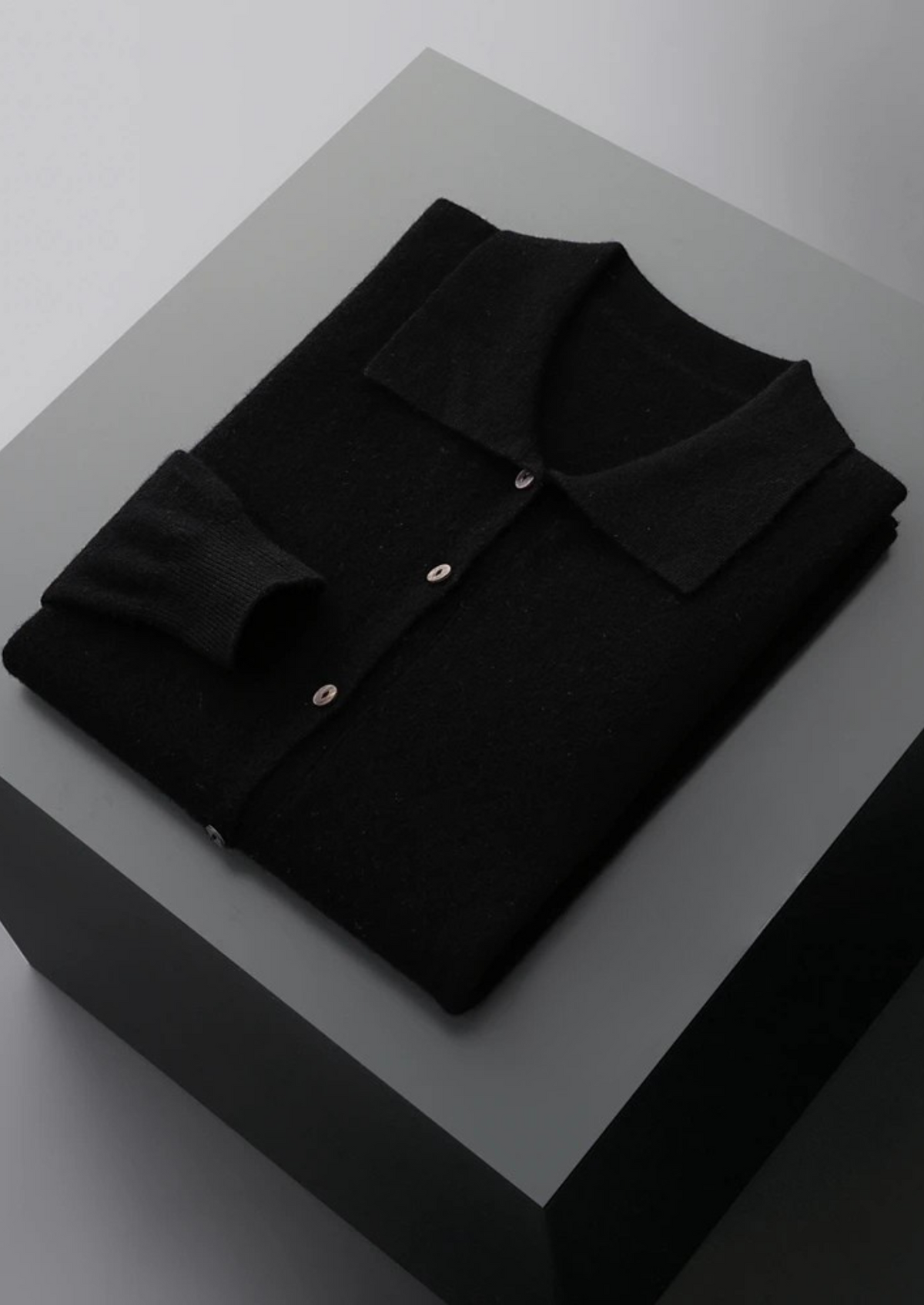 Pure Extra-Fine Merino Wool Polo Cardigan - photo 12