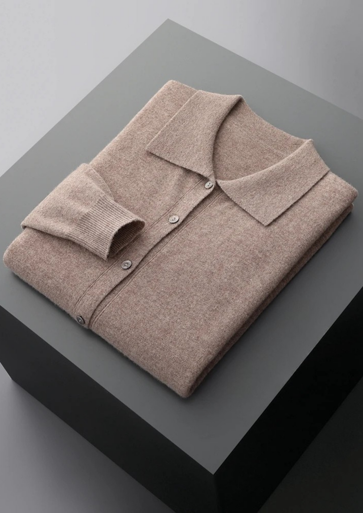 Pure Extra-Fine Merino Wool Polo Cardigan - photo 13