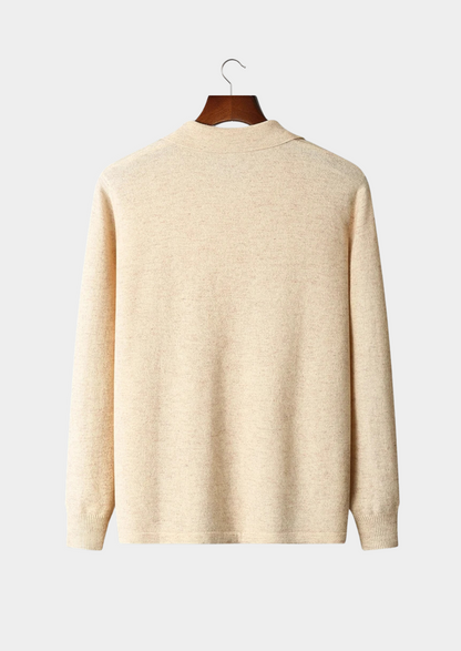 Pure Extra-Fine Merino Wool Polo Cardigan - photo 5