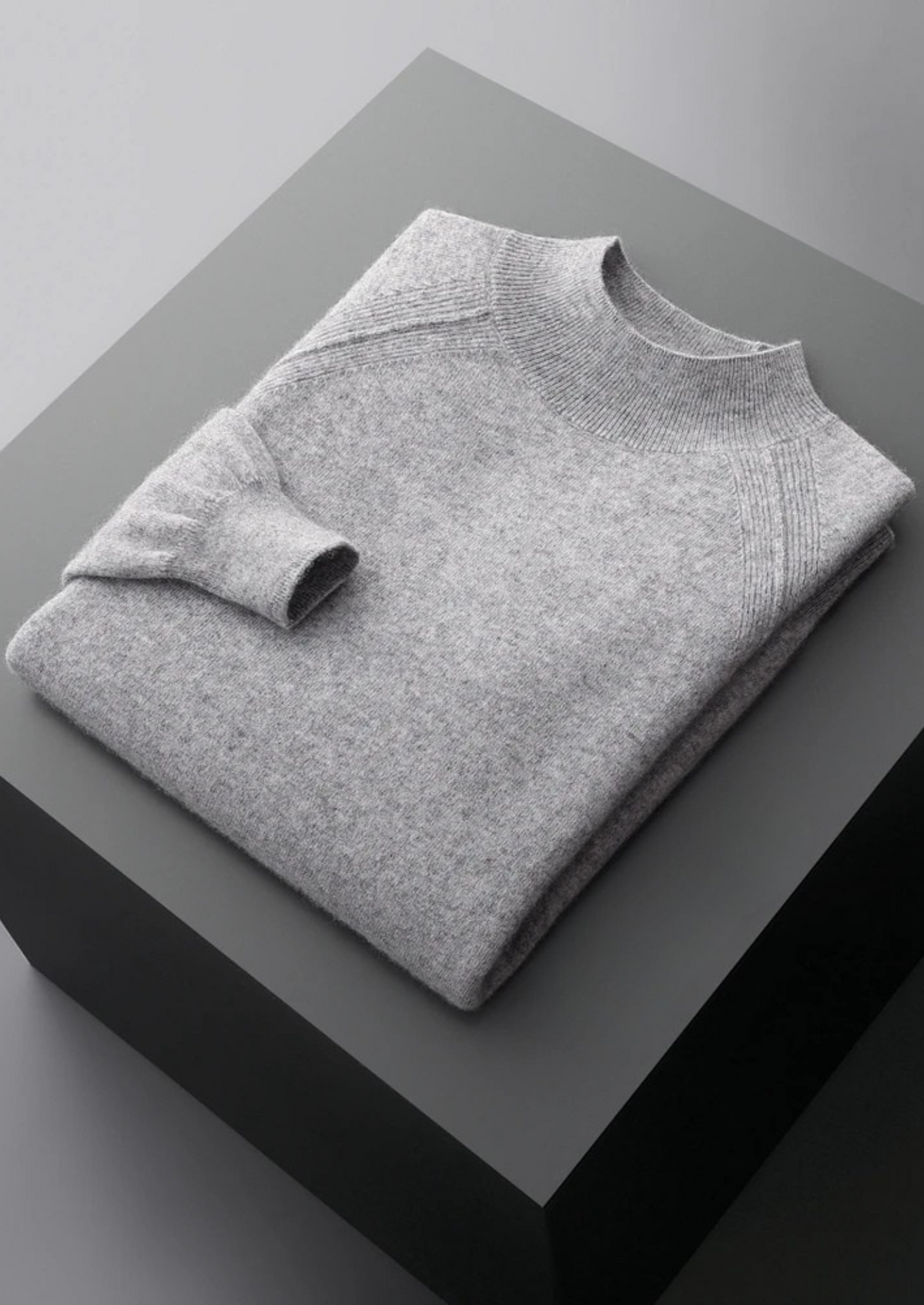 Pure Extra-Fine Merino Wool Raglan Mockneck - photo 3