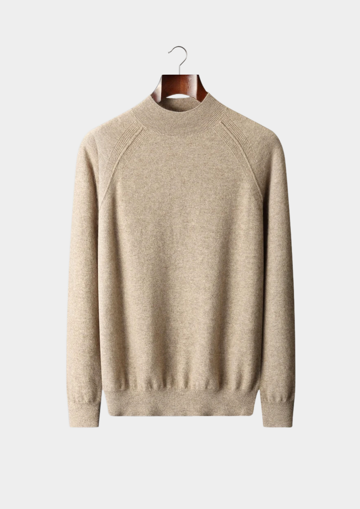 Pure Extra-Fine Merino Wool Raglan Mockneck - photo 4