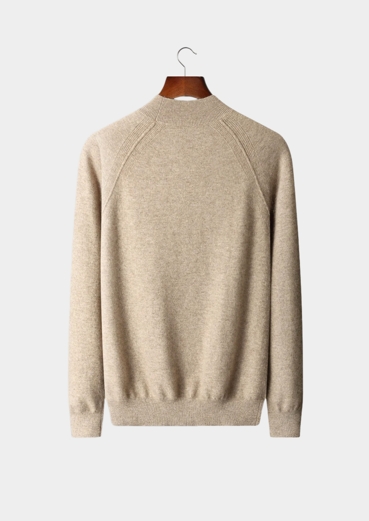 Pure Extra-Fine Merino Wool Raglan Mockneck - photo 5