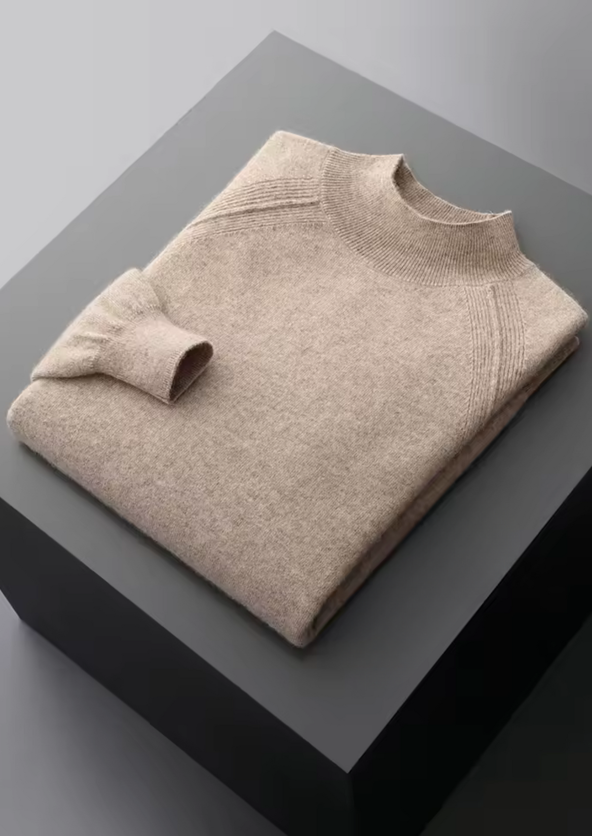 Pure Extra-Fine Merino Wool Raglan Mockneck - photo 6
