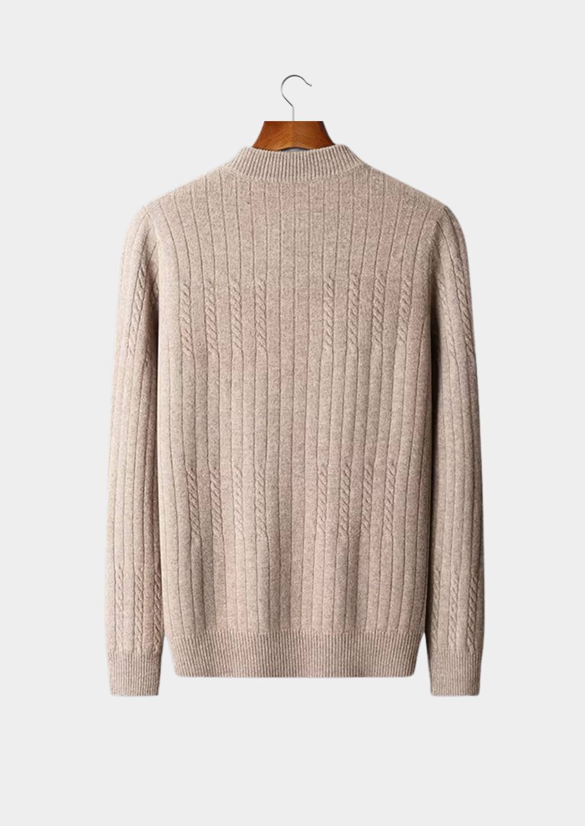 Pure Extra-Fine Merino Wool Rib Mockneck - photo 2