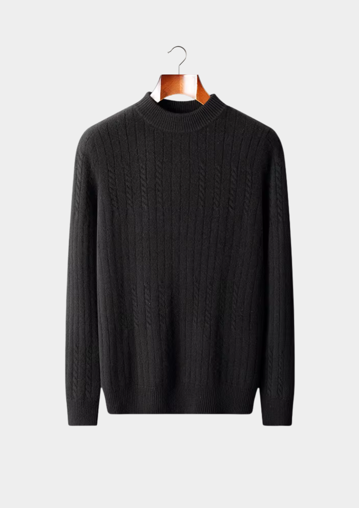 Pure Extra-Fine Merino Wool Rib Mockneck - photo 5