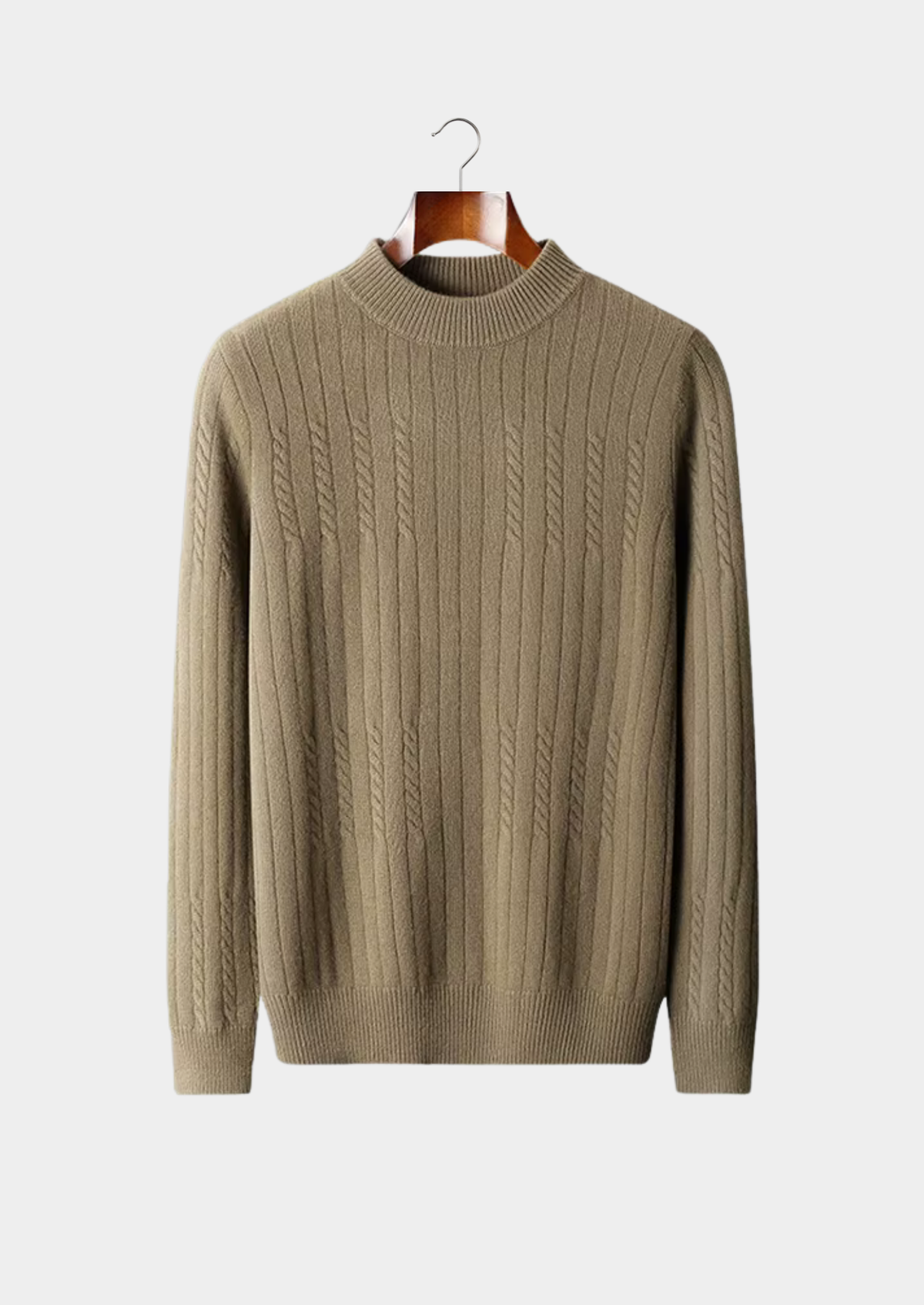 Pure Extra-Fine Merino Wool Rib Mockneck - photo 6