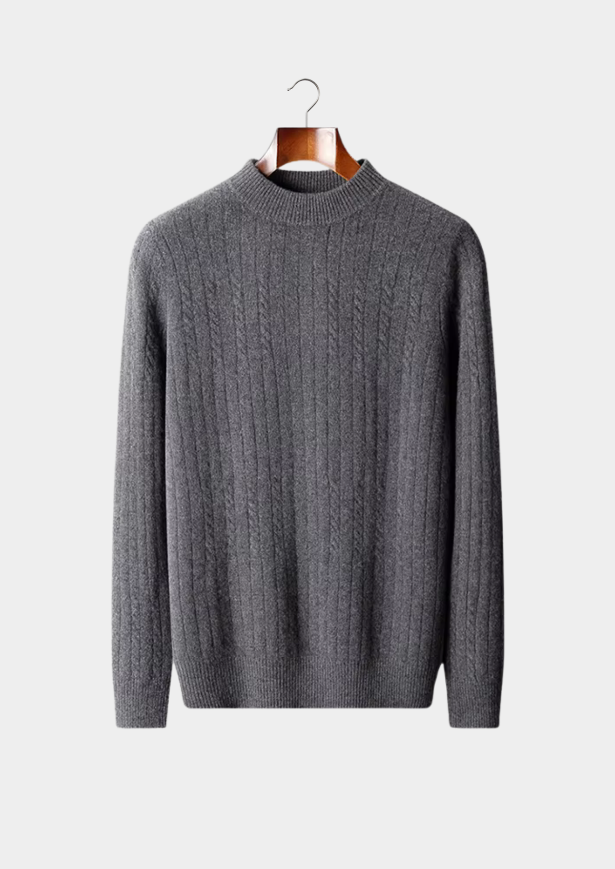 Pure Extra-Fine Merino Wool Rib Mockneck - photo 7