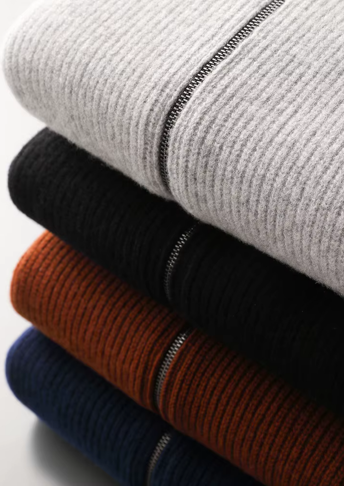 Pure Extra-Fine Merino Wool Ribbed Cardigan - photo 13