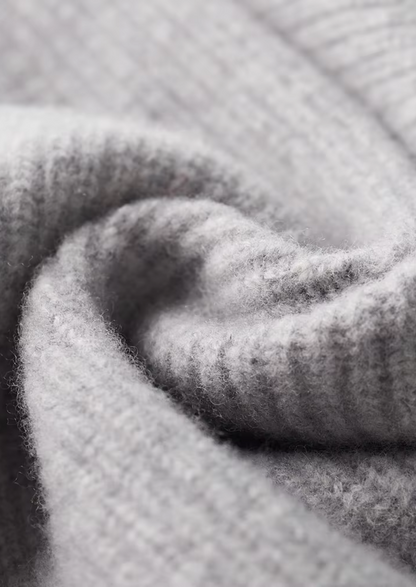 Pure Extra-Fine Merino Wool Ribbed Cardigan - photo 5