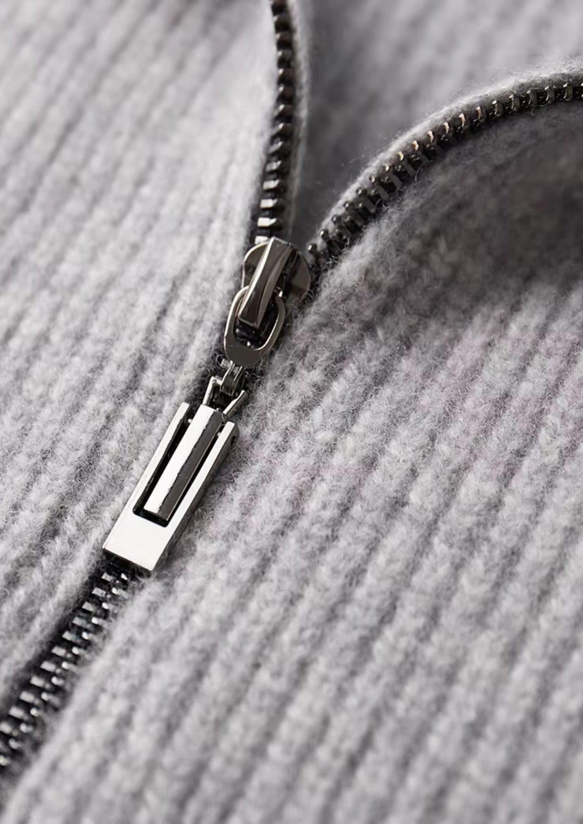 Pure Extra-Fine Merino Wool Ribbed Cardigan - photo 9