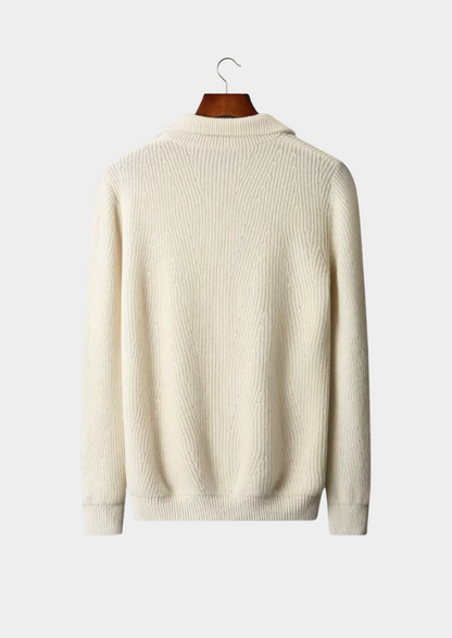 Pure Extra-Fine Merino Wool Ribbed Half-Zip - photo 2