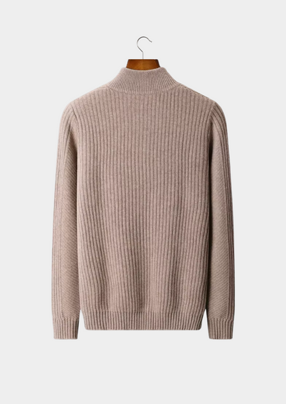 Pure Extra-Fine Merino Wool Ribbed Henley Sweater - photo 2