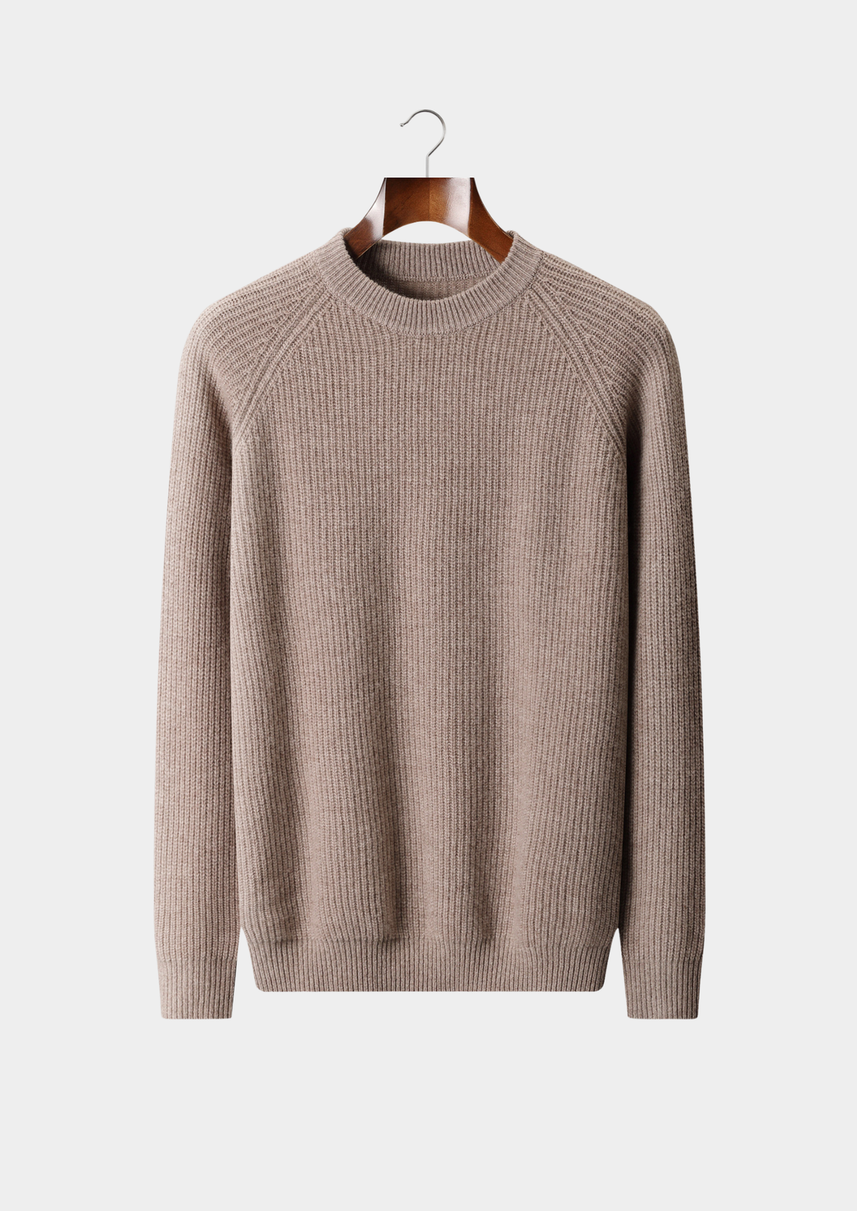 Pure Extra-Fine Merino Wool Ribbed Raglan Crewneck - photo 5