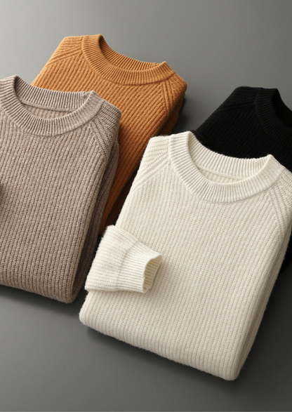 Pure Extra-Fine Merino Wool Ribbed Raglan Crewneck - photo 8