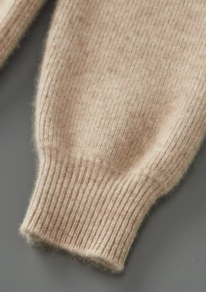 Merino Ribbed Zip Cardigan, Grey & Olive - photo 12