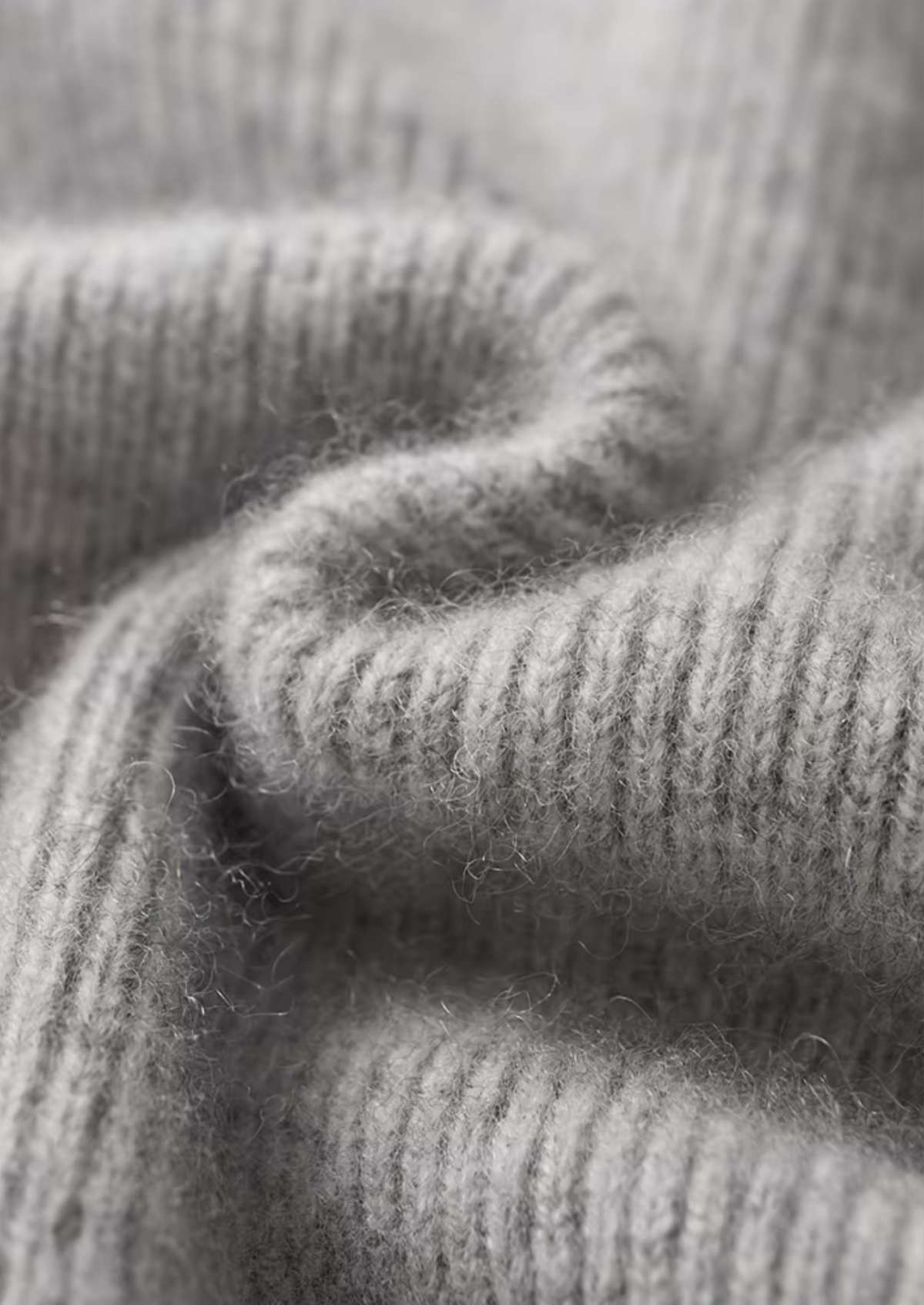 Merino Ribbed Zip Cardigan, Grey & Olive - photo 6
