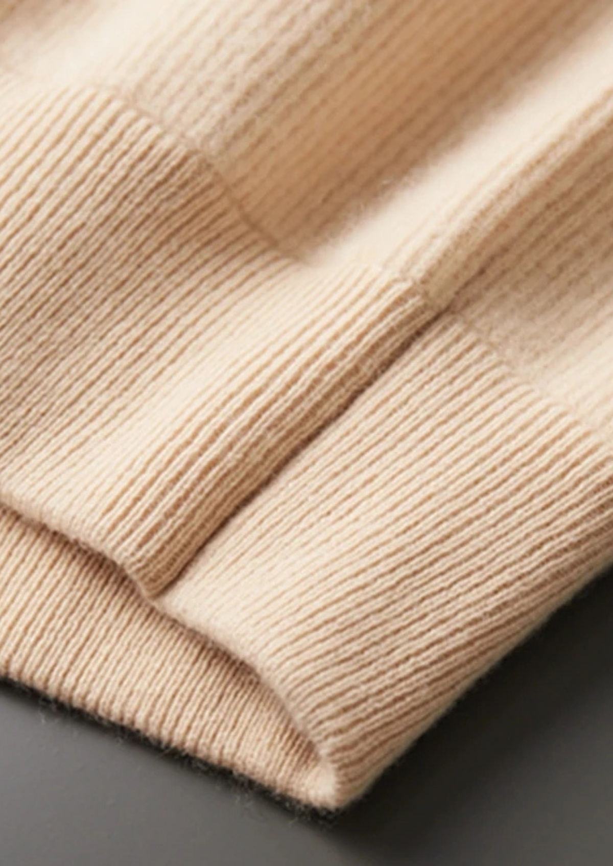 Merino Ribbed Zip Cardigan, Sand & Coffee - photo 18