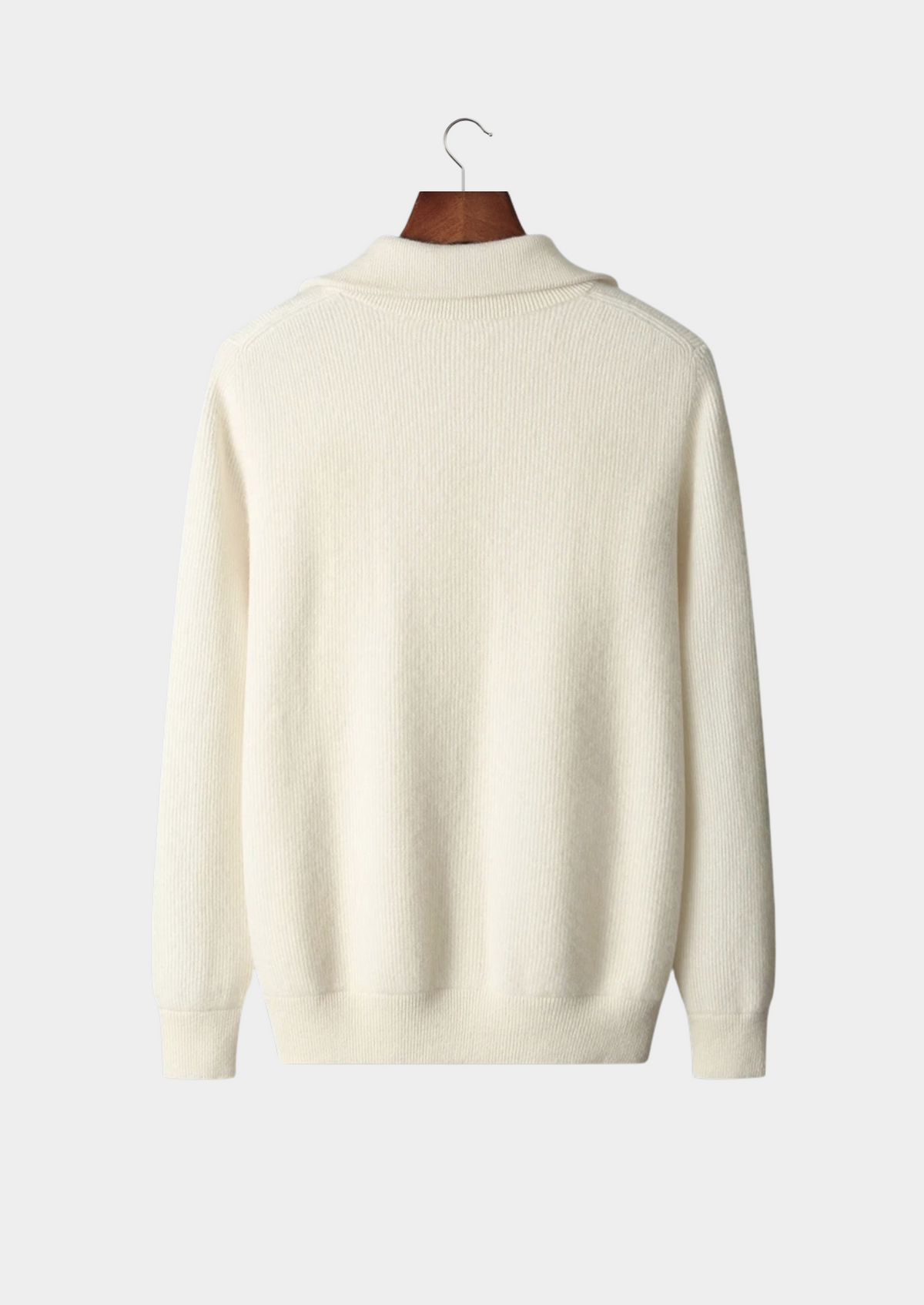 Pure Extra-Fine Merino Wool Ribbed Zipper Cardigan - photo 2