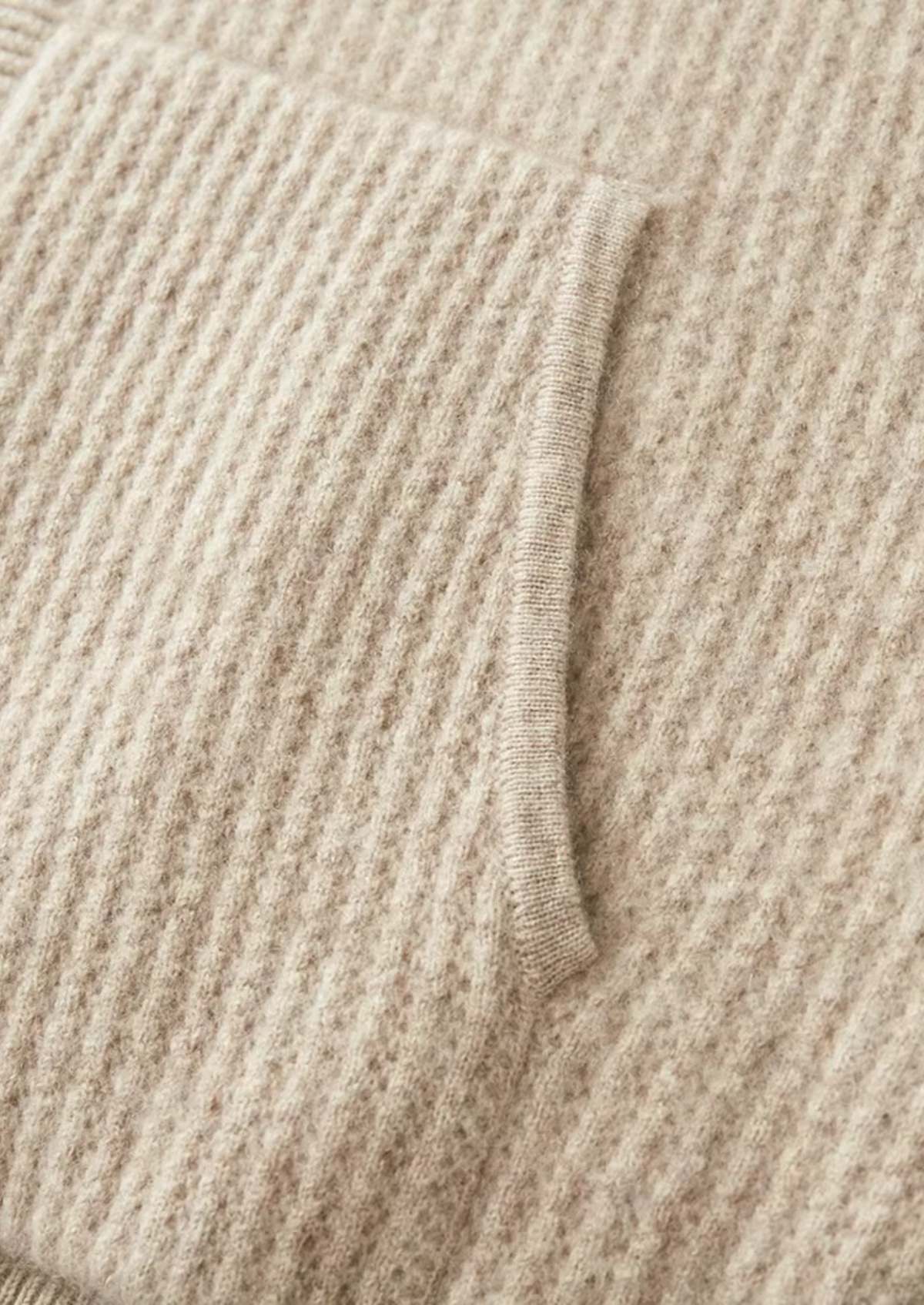 Pure Extra-Fine Merino Wool Ribbed Zipper Hoodie - photo 5