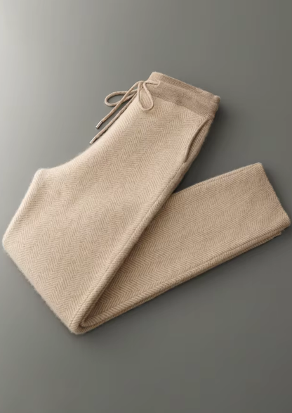 Pure Extra-Fine Merino Wool Sand Herringbone Set - photo 3